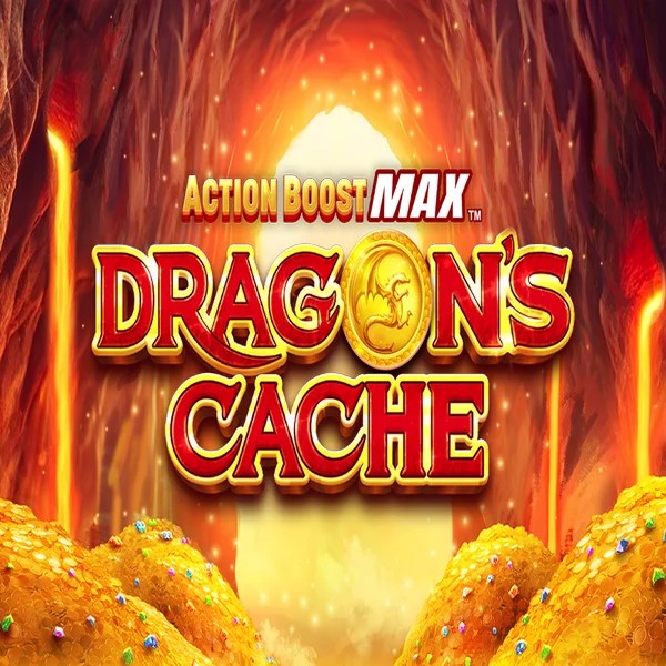 Action Boost Max Dragon's Cache slot icon by SpinPlay Games, available at Slotrize Casino