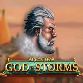 Age Of The Gods: God of Storms slot logo by Playtech at Slotrize Casino