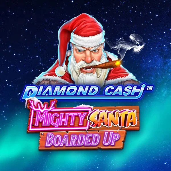 Diamond Cash Mighty Santa Boarded Up logo by Greentube at Slotrize Casino