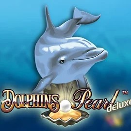 Dolphins Pearl Deluxe online game logo by Novomatic on slotrize.eu