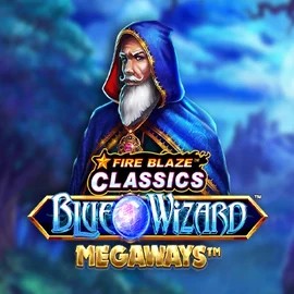 Fire Blaze Blue Wizard Megaways slot visual from Rarestone Gaming available on slotrize.eu