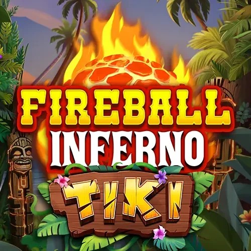 Official Slots logo: Fireball Inferno Tiki by NetEnt at Slotrize Casino
