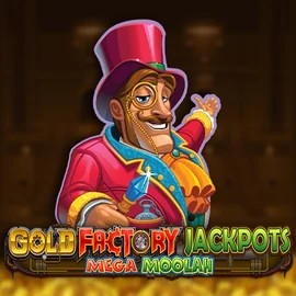 Gold Factory Jackpots Mega Moolah logo – Jackpots by Aurum Signature Studios at Slotrize Casino