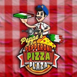 Peppe’s Pepperoni Pizza Plaza online game logo by Pragmatic Play on slotrize.eu